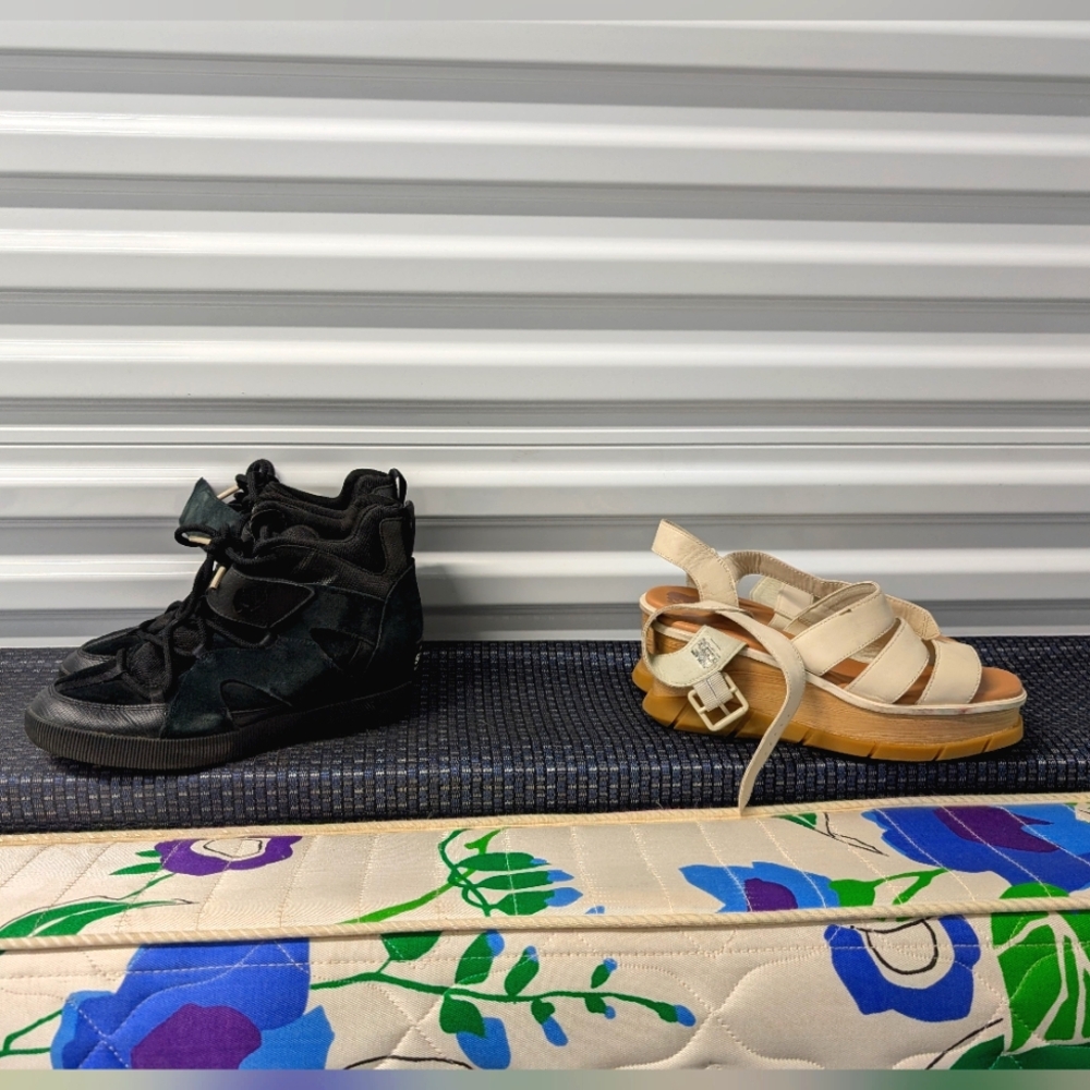 2 Pair of SOREL Shoes: Joanie Wedge Sandal & Out N About Sport Wedge Boot